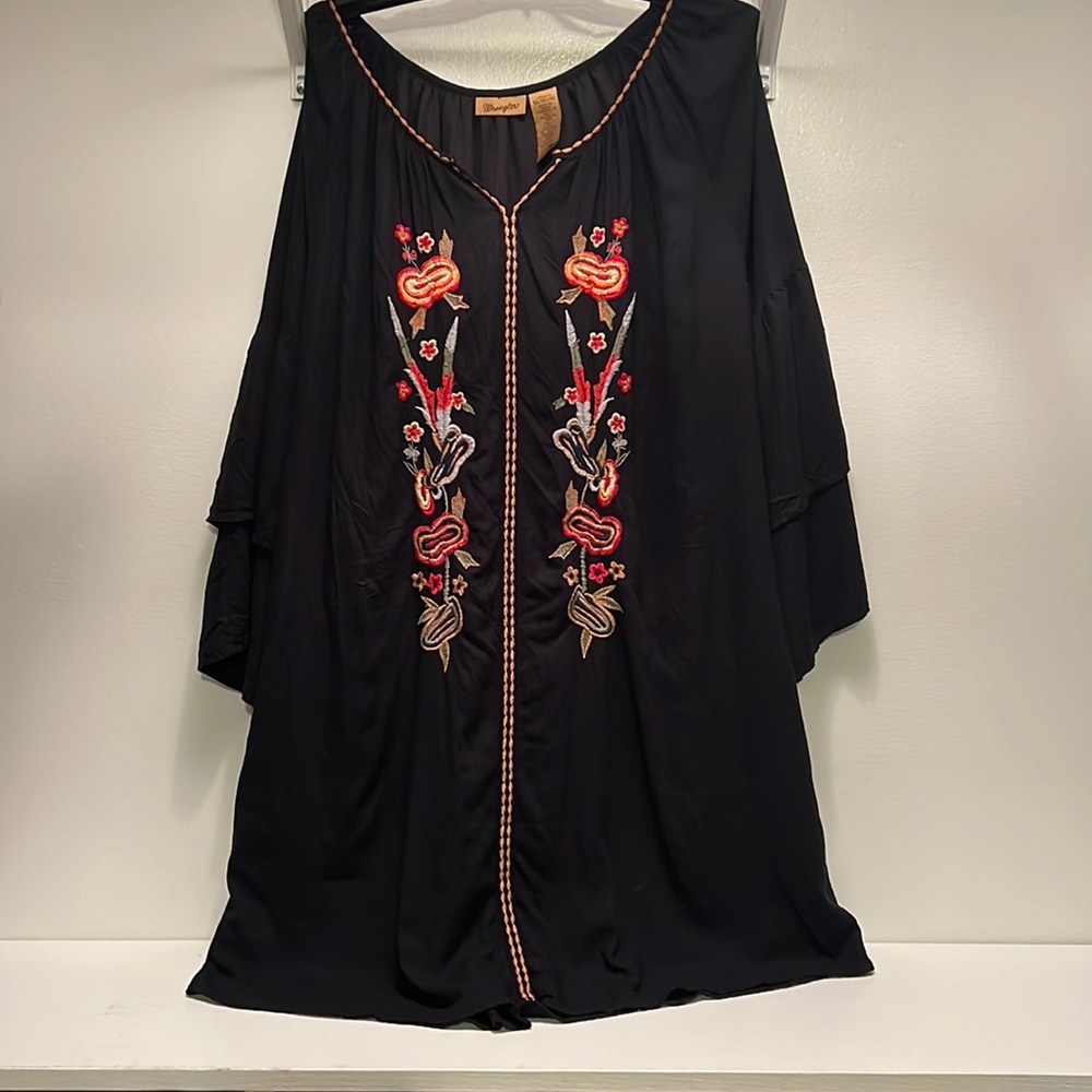Wrangler Embroidered Tunic/mini dress XL EUC